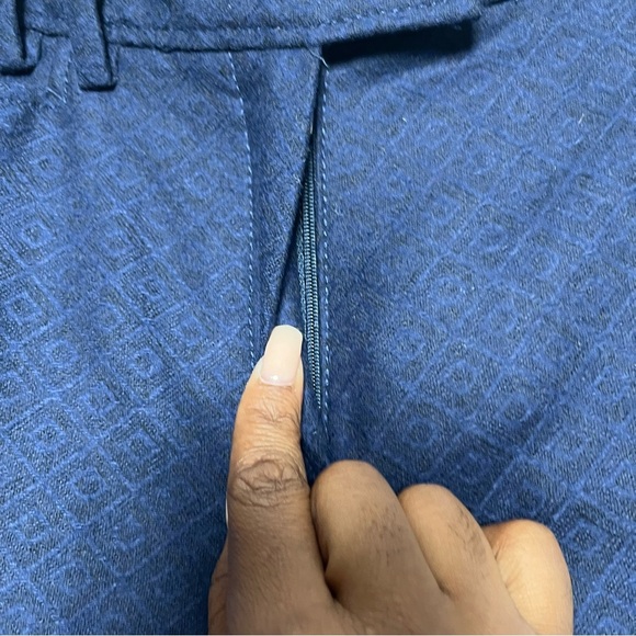 Your 6th Sense‎ Women Wool Trouser Pants 6 Blue Jacquard Office Business - Picture 3 of 10